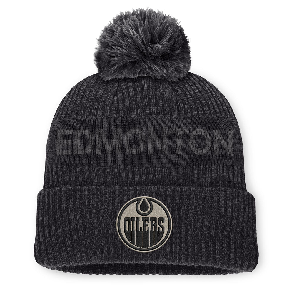 Fanatics Edmonton Oilers Authentic Pro Road 7 Black Toque