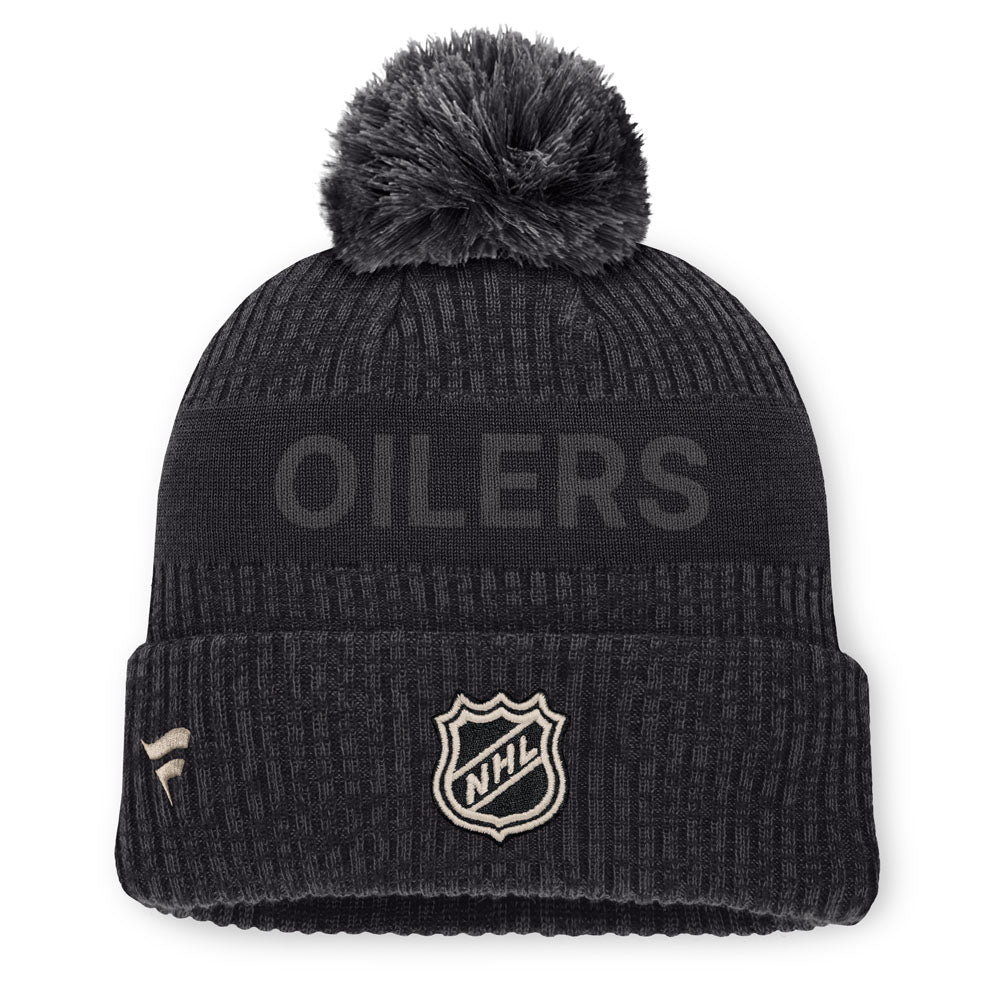 Fanatics Edmonton Oilers Authentic Pro Road 7 Black Toque