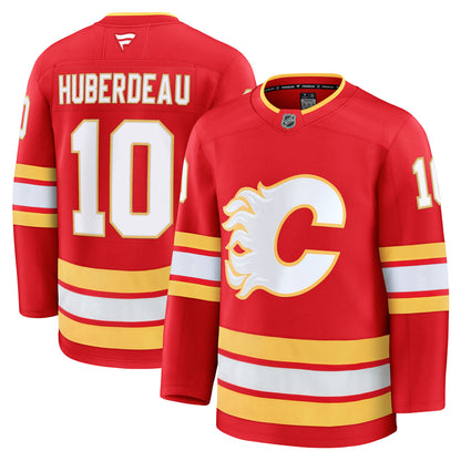 FANATICS CALGARY FLAMES JONATHAN HUBERDEAU PREMIUM ADULT HOME JERSEY