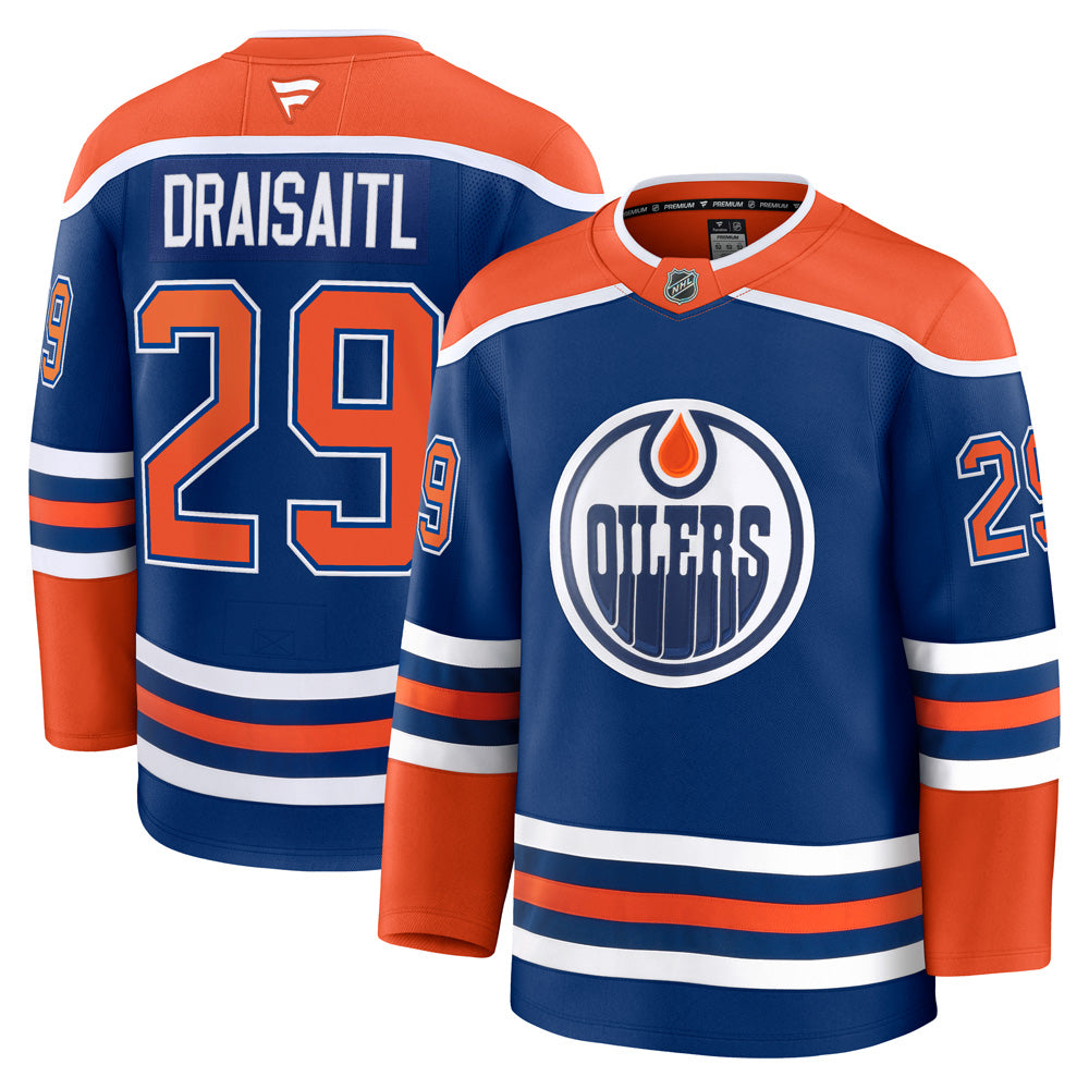 FANATICS EDMONTON OILERS LEON DRAISAITL PREMIUM ADULT HOME JERSEY