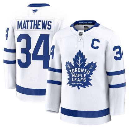 FANATICS TORONTO MAPLE LEAFS AUSTON MATTHEWS PREMIUM ADULT AWAY JERSEY