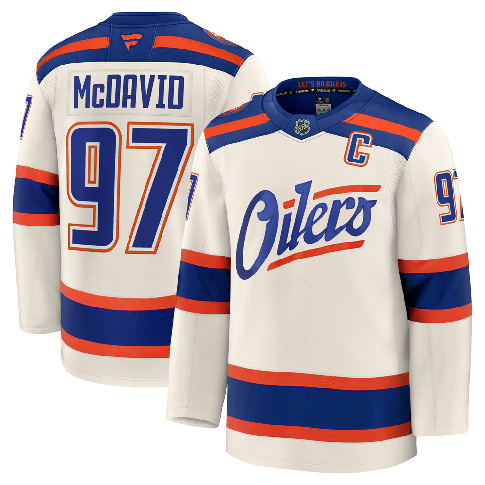 Fanatics Edmonton Oilers Connor McDavid Premium Alternate Jersey
