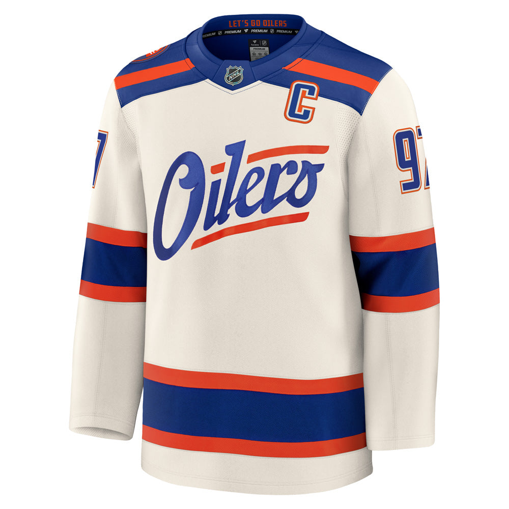 Fanatics Edmonton Oilers Connor McDavid Premium Alternate Jersey