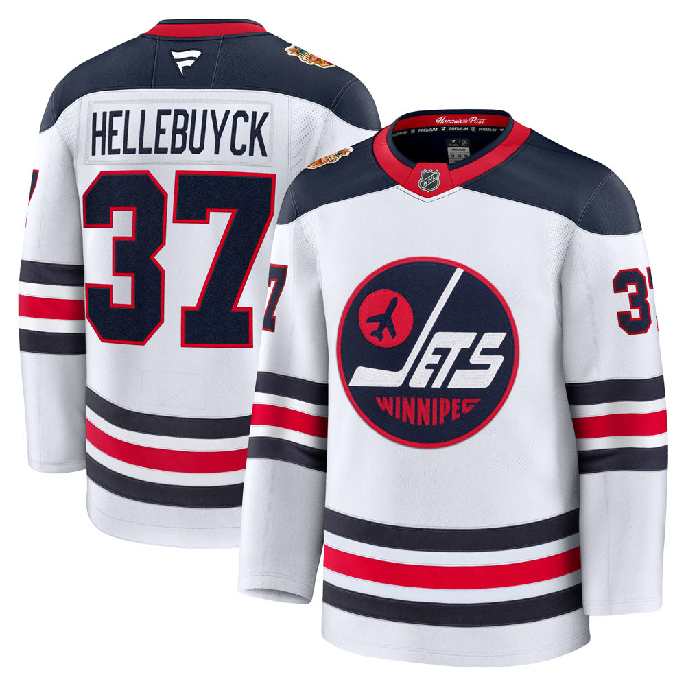 Fanatics Winnipeg Jets Connor Hellebuyck 2026 Heritage Classic Premium White Jersey