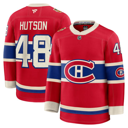 Fanatics Montreal Canadiens Lane Hutson 2026 Heritage Classic Premium Red Jersey