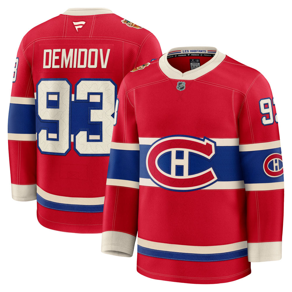 Fanatics Montreal Canadiens Ivan Demidov 2026 Heritage Classic Premium Red Jersey