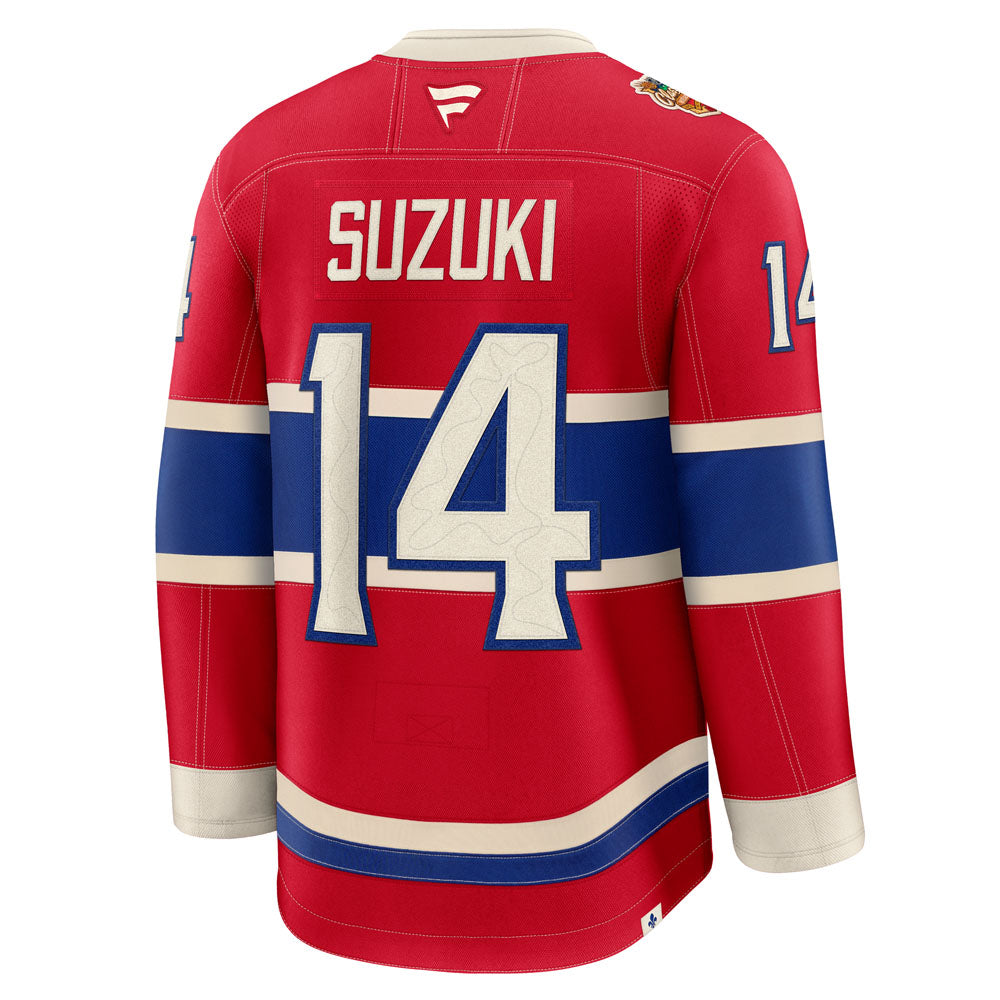 Fanatics Montreal Canadiens Nick Suzuki 2026 Heritage Classic Premium Red Jersey