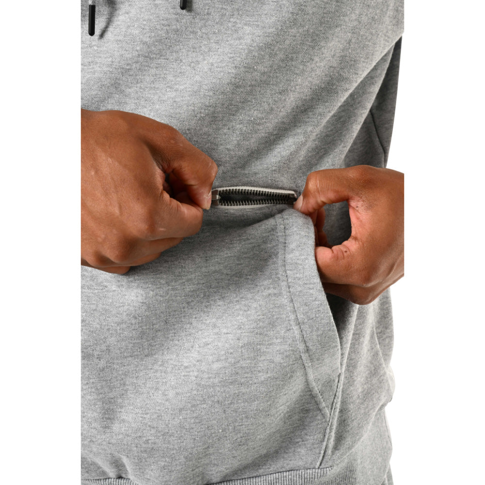 BAUER FLEECE SHORT SLEEVE HOODIE - GREY