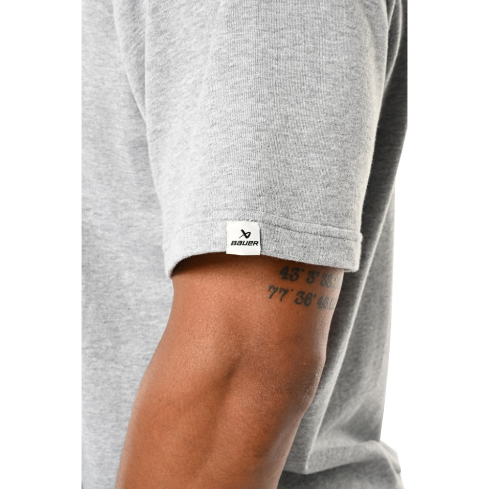 BAUER FLEECE SHORT SLEEVE HOODIE - GREY