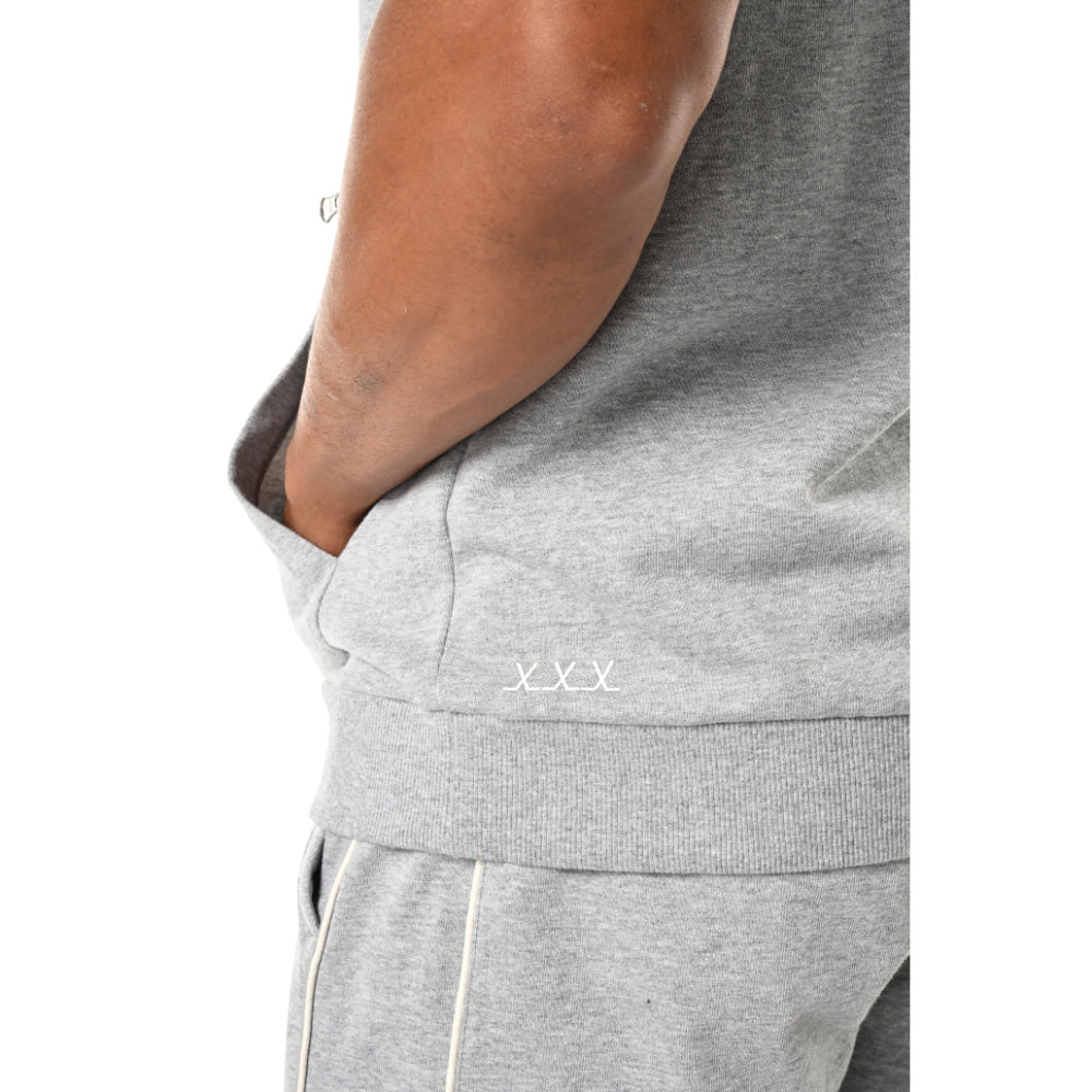 BAUER FLEECE SHORT SLEEVE HOODIE - GREY