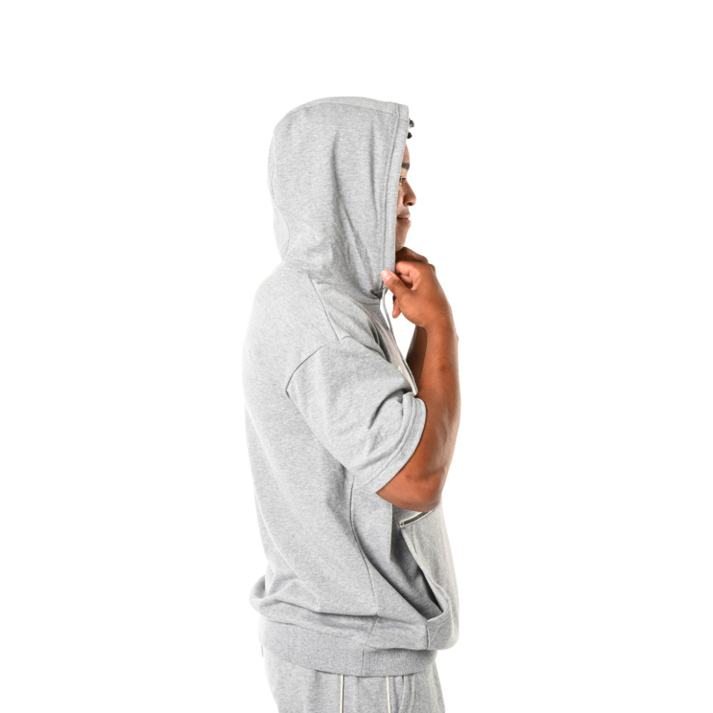 BAUER FLEECE SHORT SLEEVE HOODIE - GREY