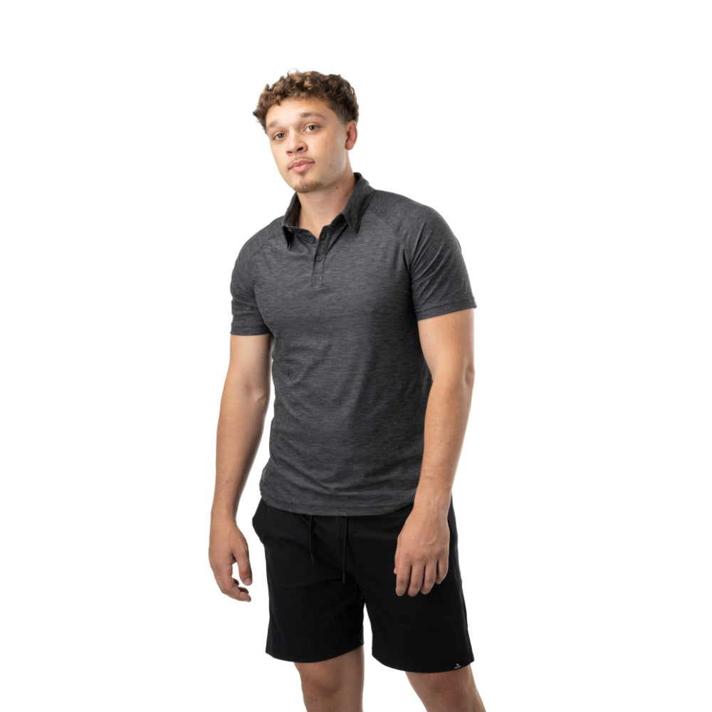 BAUER FLC CORE PERFORMANCE ADULT GREY POLO