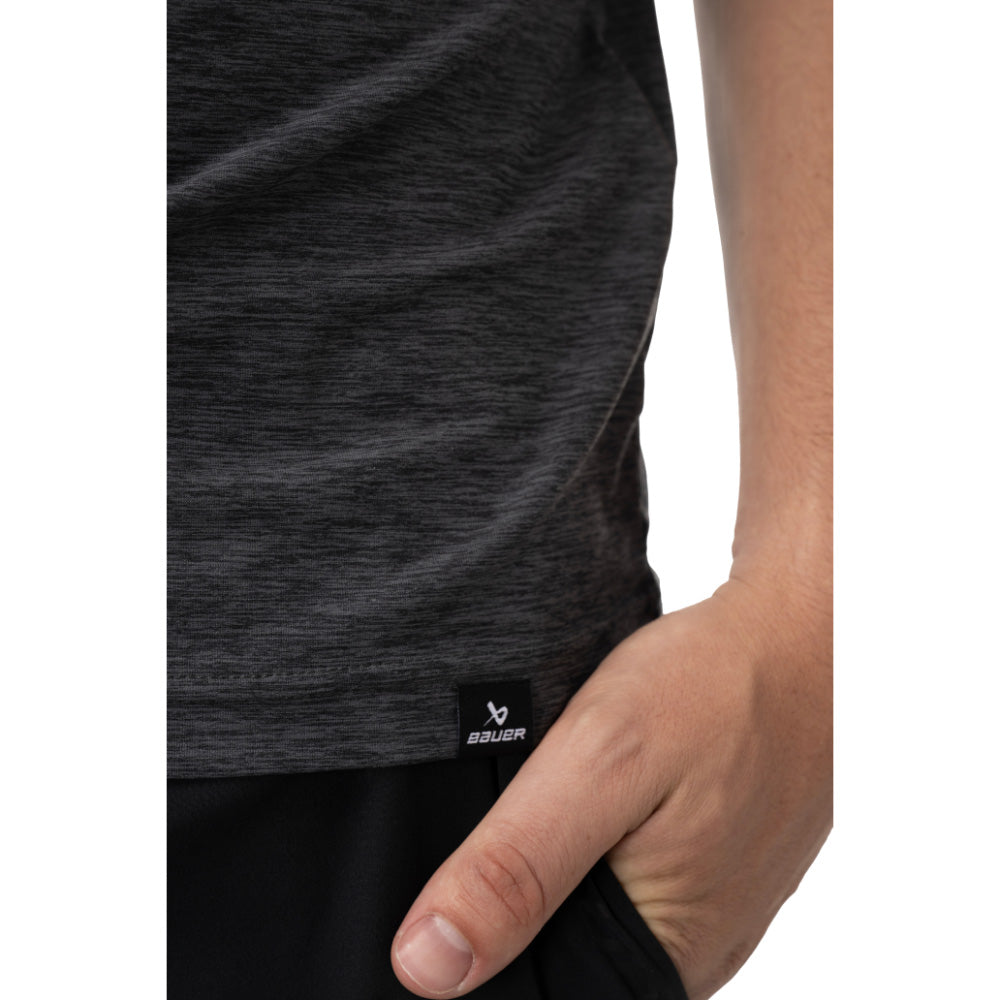 BAUER FLC CORE PERFORMANCE ADULT GREY POLO