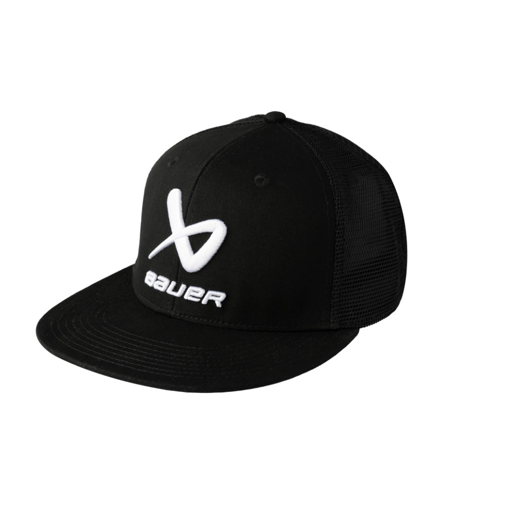 Bauer Core Adult Flat Brim Snapback Black Hat
