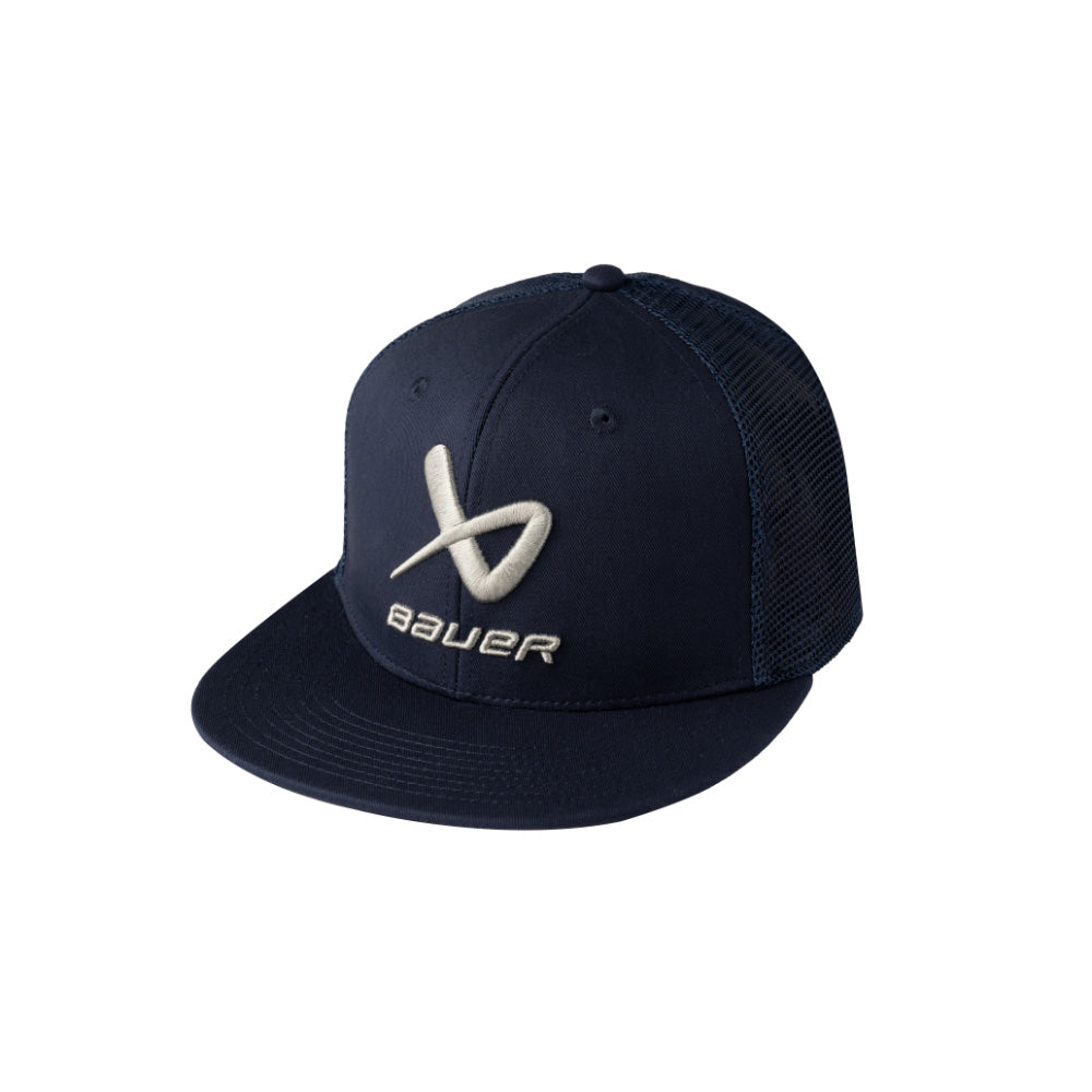 Bauer Core Adult Flat Brim Snapback Navy Hat