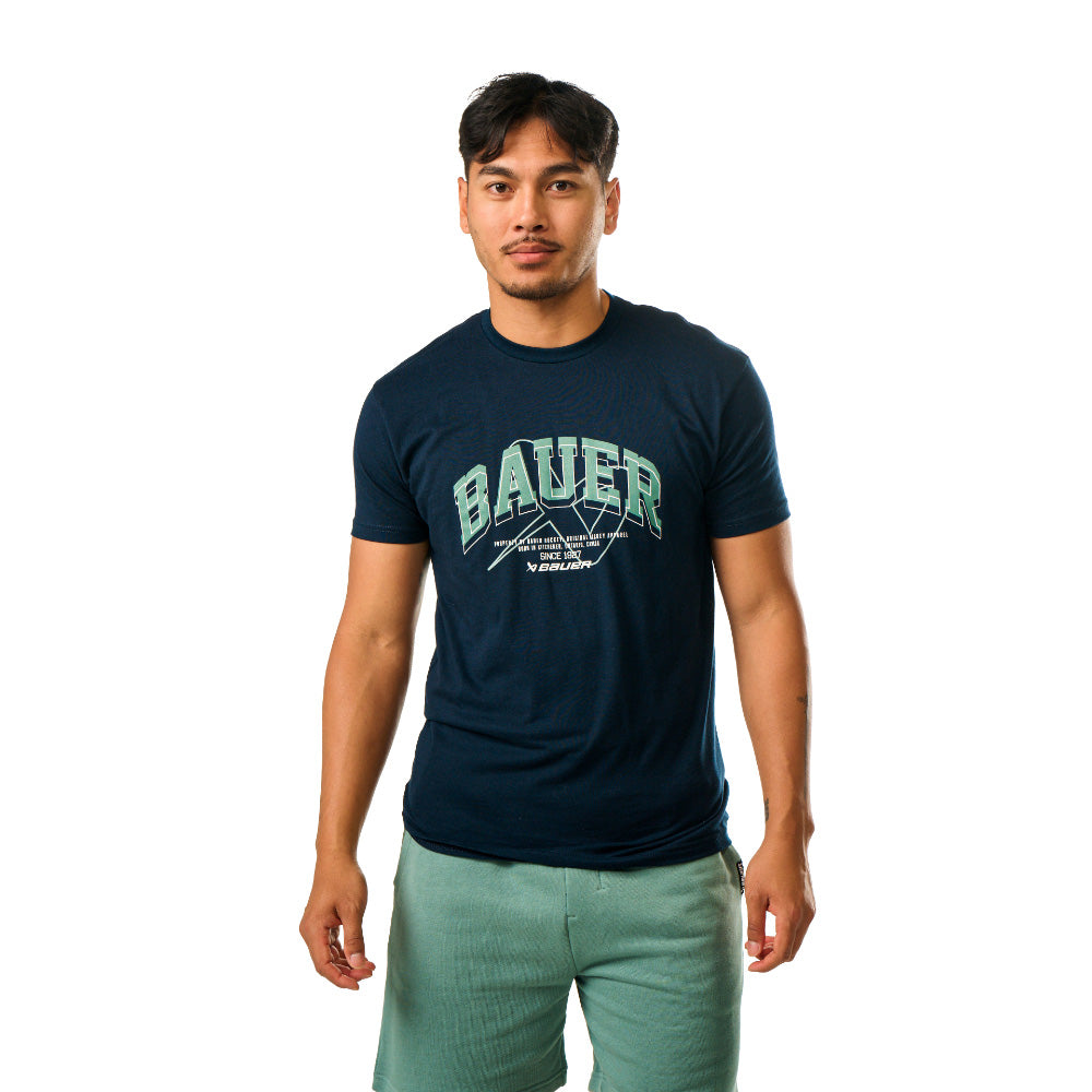BAUER COLLEGIATE ADULT NAVY T SHIRT