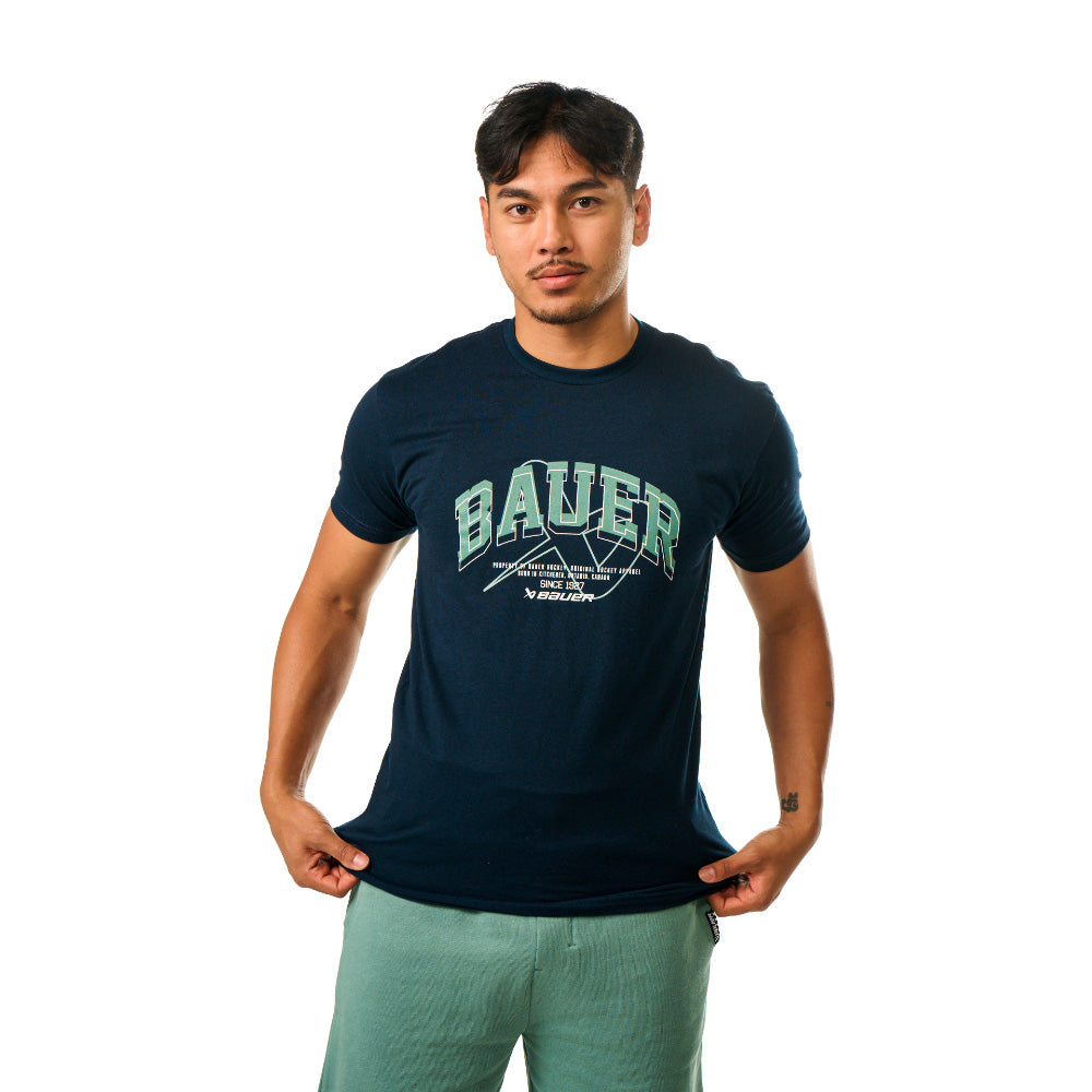 BAUER COLLEGIATE ADULT NAVY T SHIRT