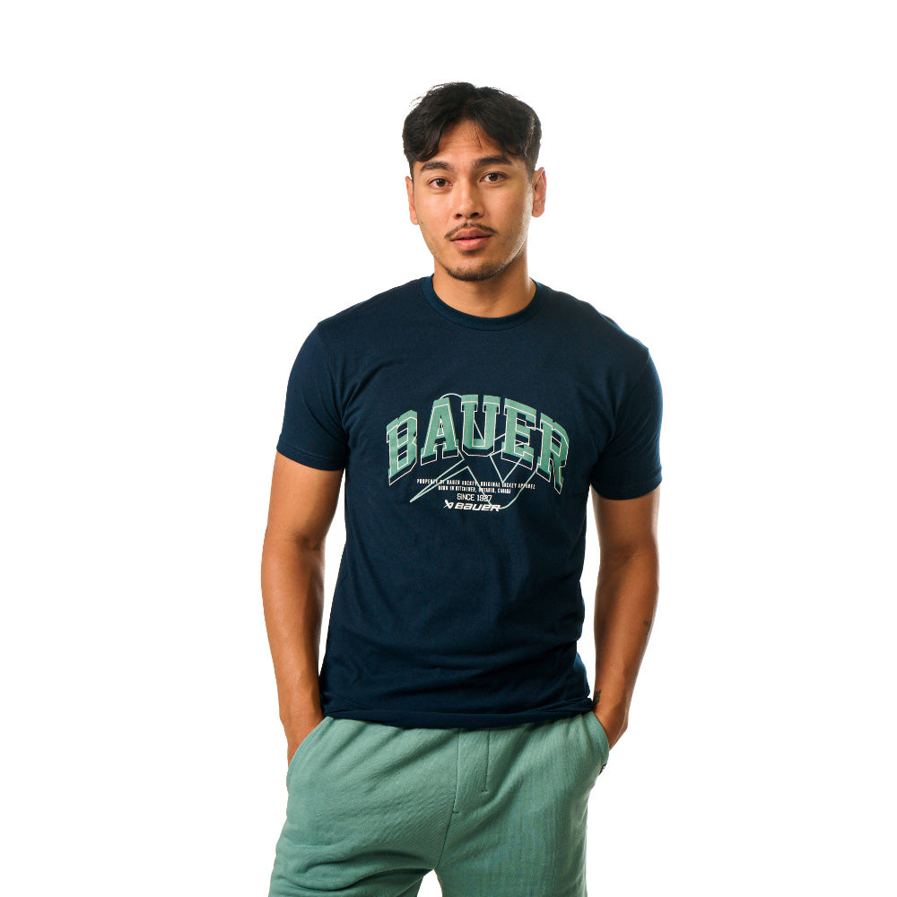 BAUER COLLEGIATE ADULT NAVY T SHIRT