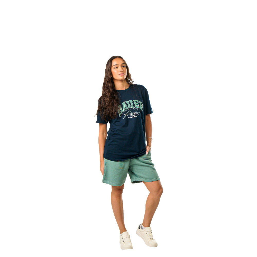 BAUER COLLEGIATE ADULT NAVY T SHIRT