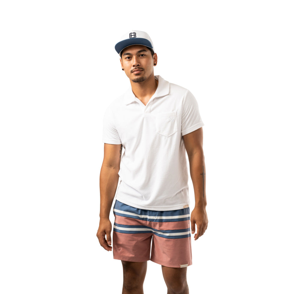 BAUER TERRY ADULT WHITE POLO SHIRT