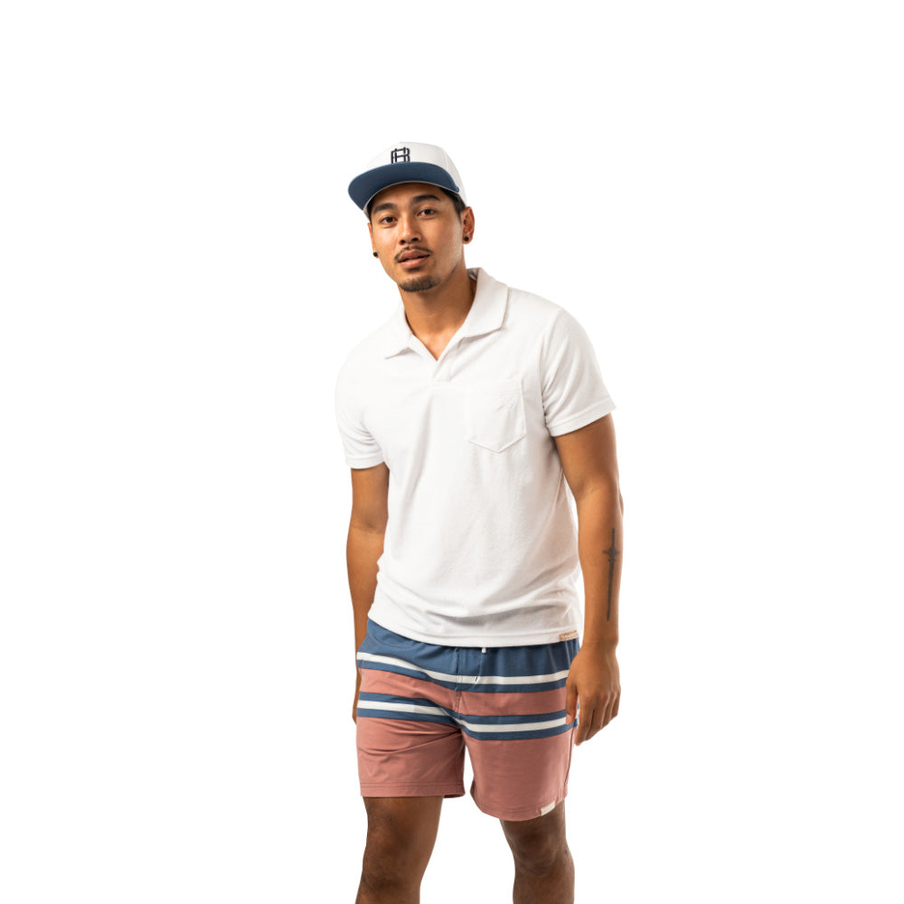 BAUER TERRY ADULT WHITE POLO SHIRT