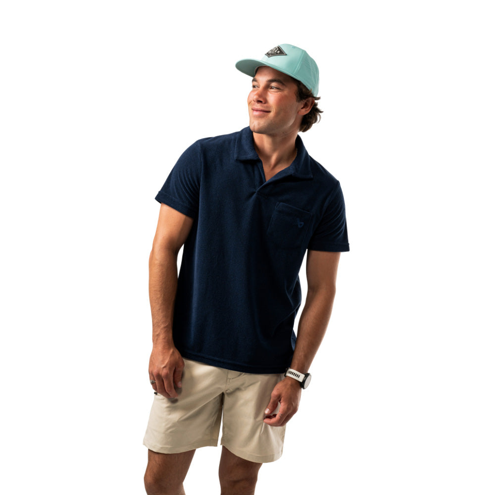 BAUER TERRY ADULT NAVY POLO SHIRT
