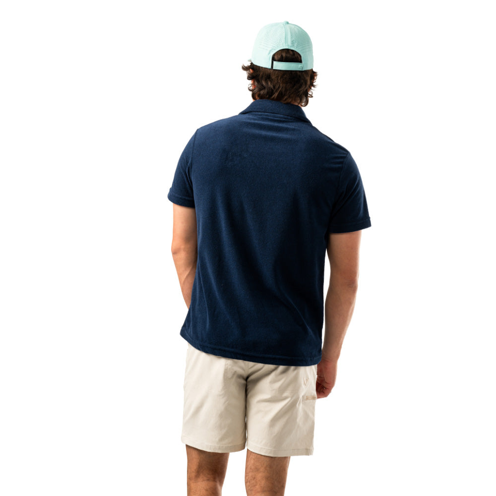 BAUER TERRY ADULT NAVY POLO SHIRT