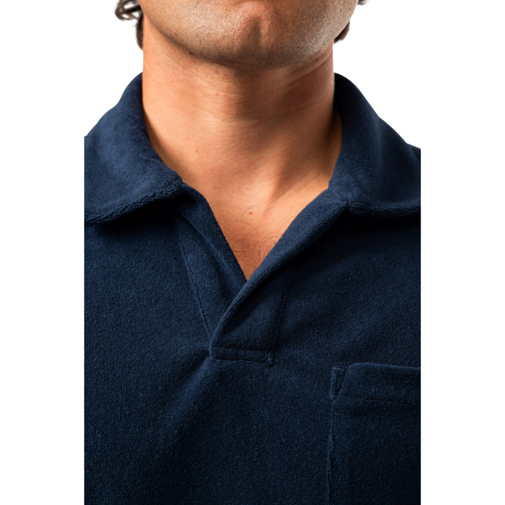 BAUER TERRY ADULT NAVY POLO SHIRT