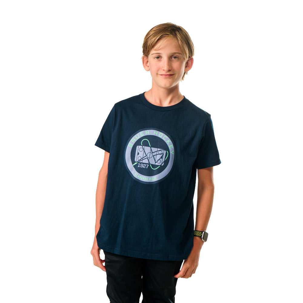 BAUER HOCKEY RINK YOUTH NAVY T SHIRT
