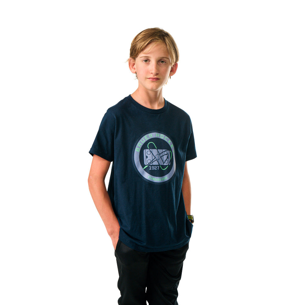 BAUER HOCKEY RINK YOUTH NAVY T SHIRT