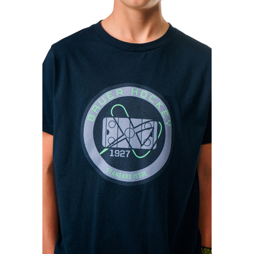 BAUER HOCKEY RINK YOUTH NAVY T SHIRT