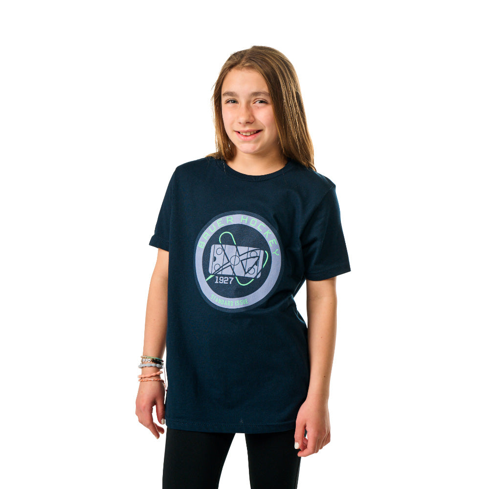 BAUER HOCKEY RINK YOUTH NAVY T SHIRT