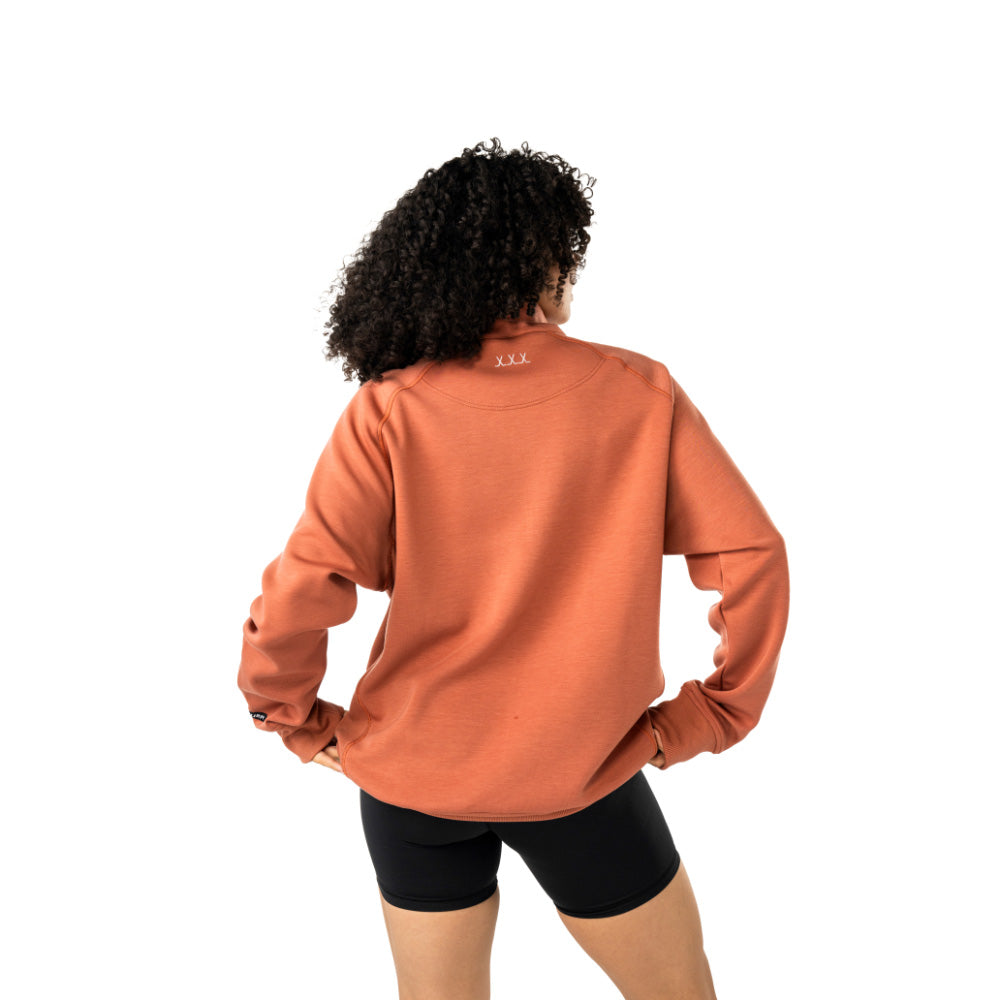 Bauer Showstopper Adult Orange 1/4 Zip Sweater