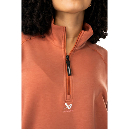 Bauer Showstopper Adult Orange 1/4 Zip Sweater