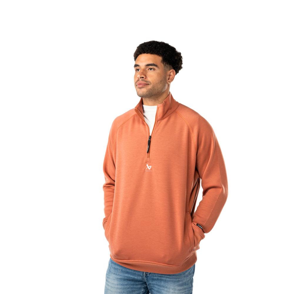 Bauer Showstopper Adult Orange 1/4 Zip Sweater