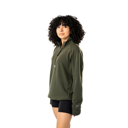 Bauer Showstopper Adult Green 1/4 Zip Sweater