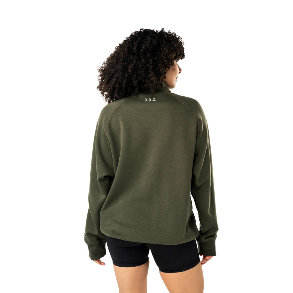 Bauer Showstopper Adult Green 1/4 Zip Sweater