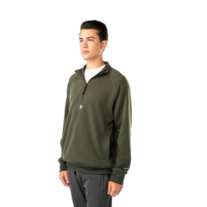 Bauer Showstopper Adult Green 1/4 Zip Sweater
