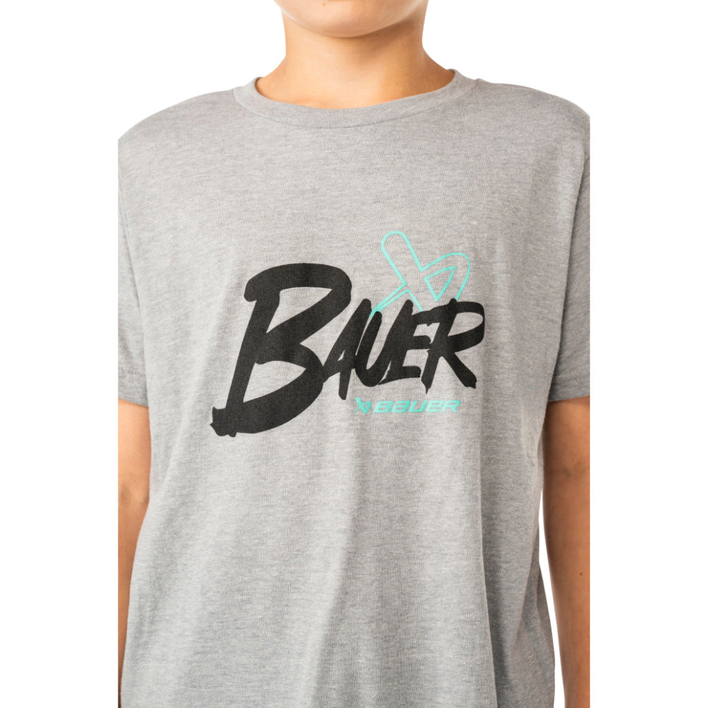 Bauer Tagged Youth Grey T Shirt