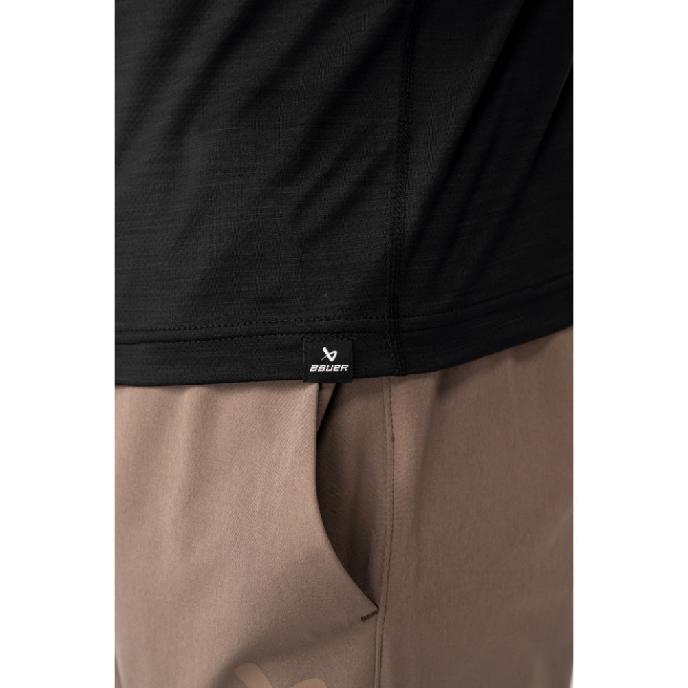 Bauer Tech Adult Black Long Sleeve Shirt