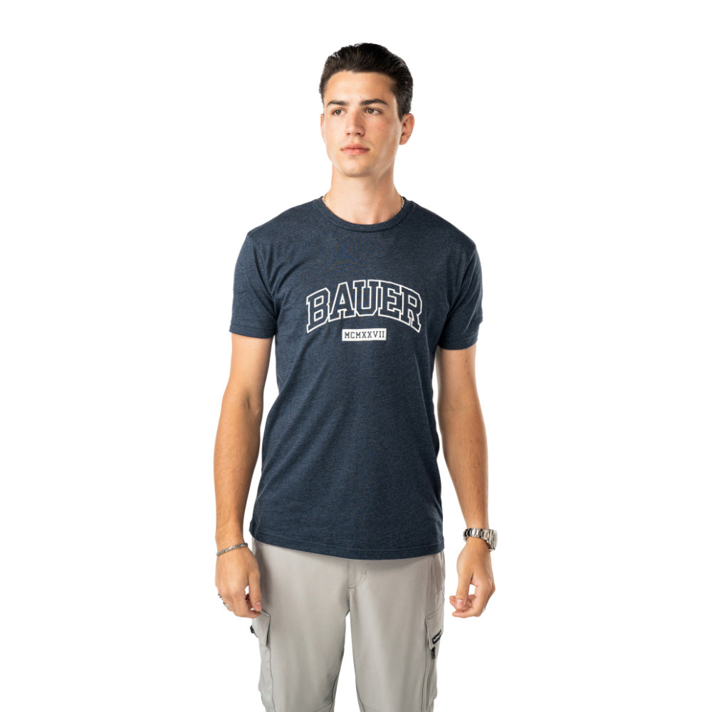 Bauer Collegiate Graphic Adult Navy T Shirt