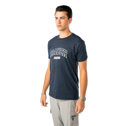 Bauer Collegiate Graphic Adult Navy T Shirt