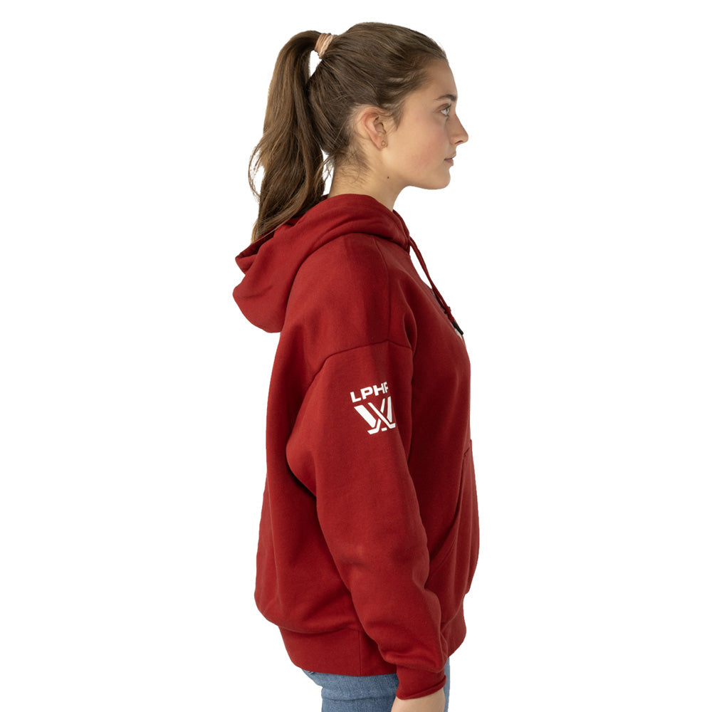BAUER MONTREAL VICTOIRE ULTIMATE WOMENS DARK RED HOODIE