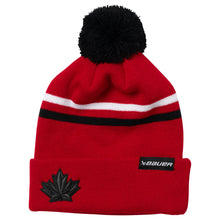 Bauer X Hockey Canada® Striped Adult Pom Red Toque