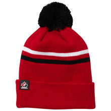 Bauer X Hockey Canada® Striped Adult Pom Red Toque