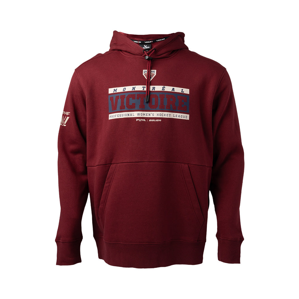 Bauer PWHL Montreal Victoire Ultimate Adult Burgundy Hoodie