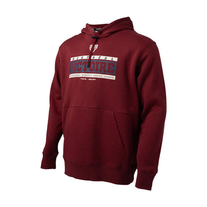 Bauer PWHL Montreal Victoire Ultimate Adult Burgundy Hoodie