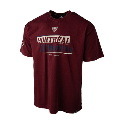 Bauer PWHL Montreal Victoire Boxy Adult Burgundy T Shirt