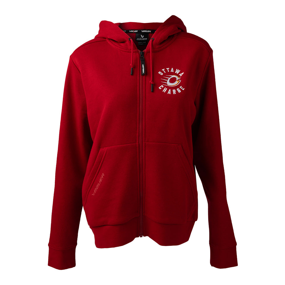 Bauer Ottawa Charge Women's Red Full Zip Hoodie