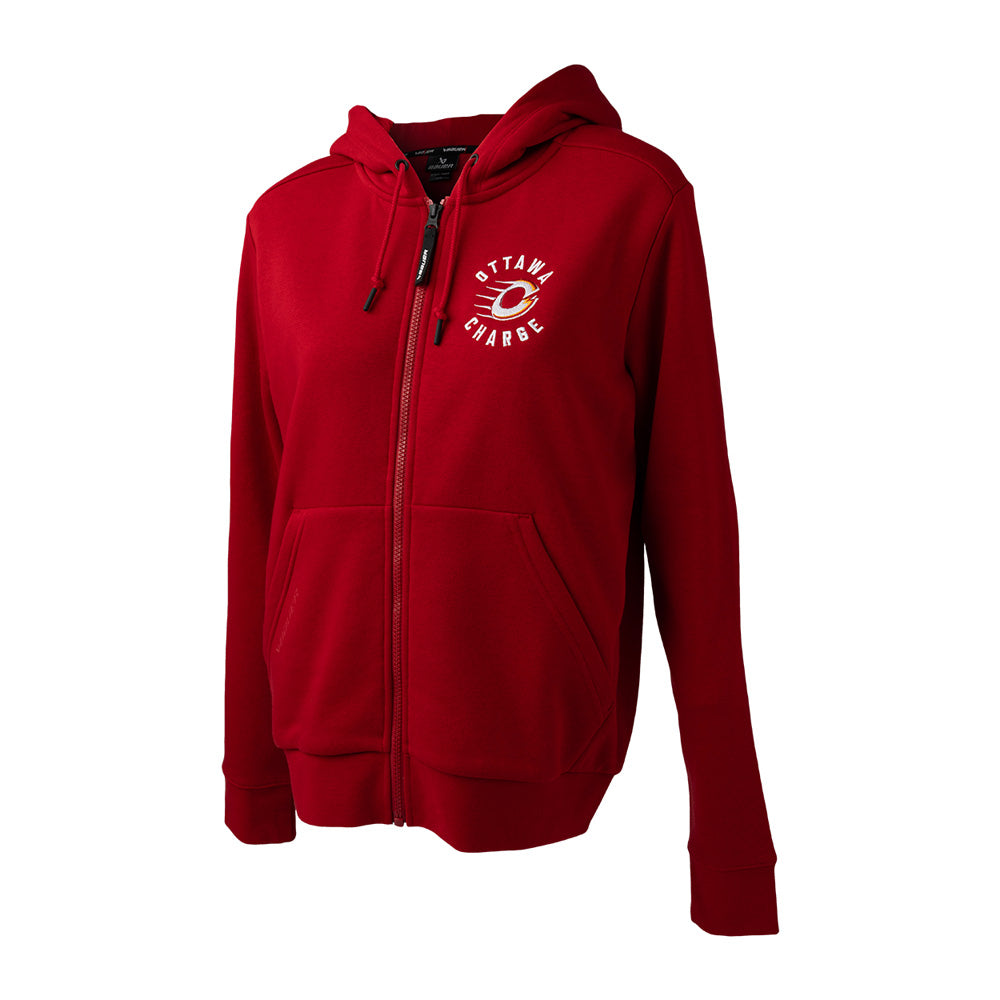 Bauer Ottawa Charge Women's Red Full Zip Hoodie